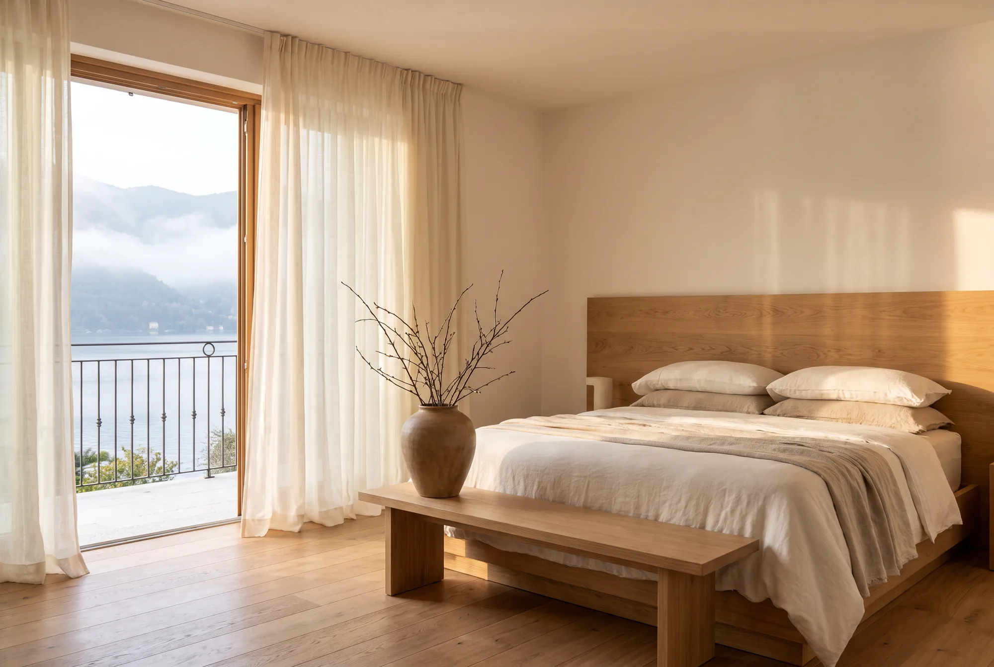 Die Suite mit offener Terrassentür